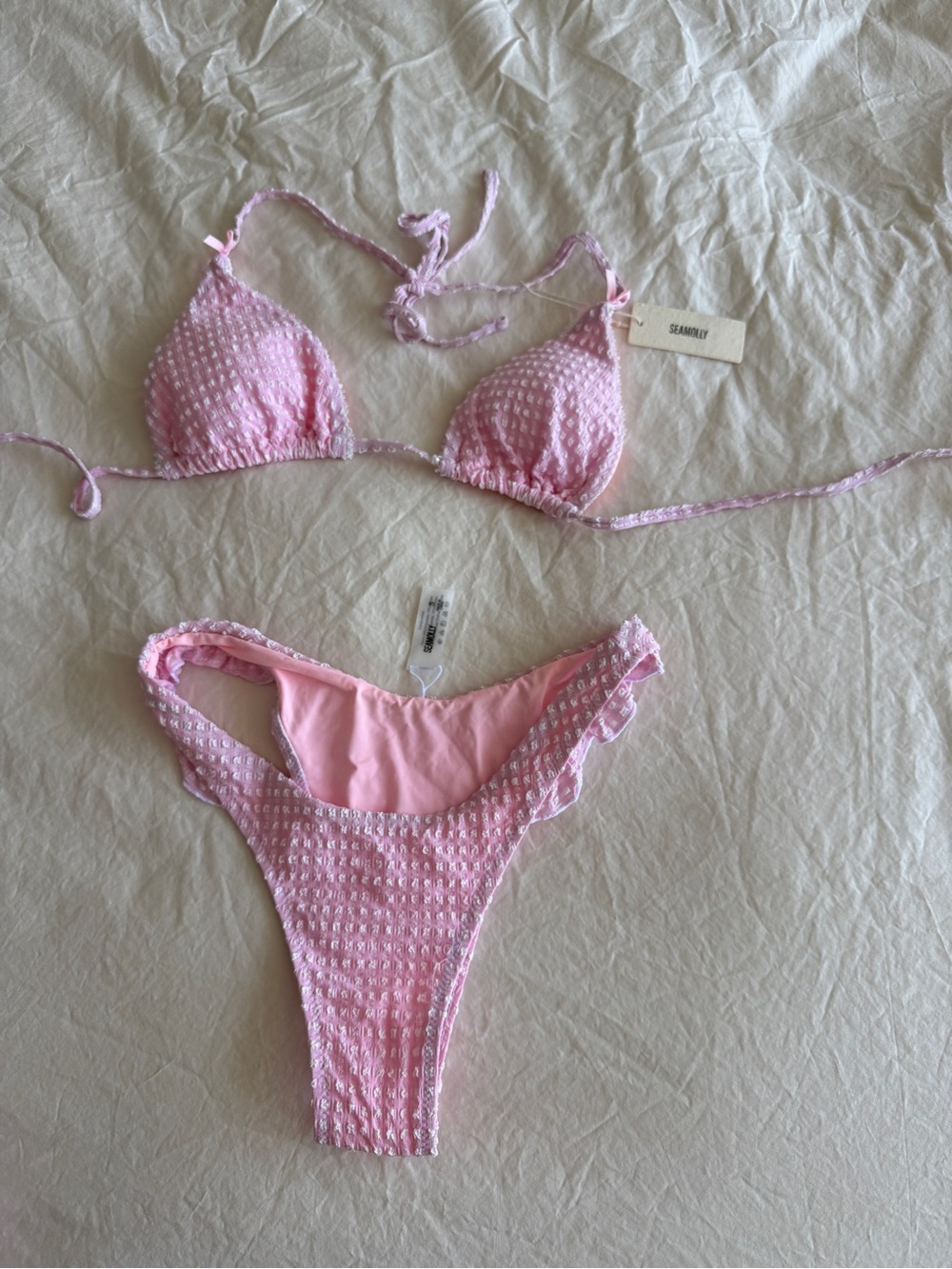Seamolly Gingham Lace Swim Bikini Set